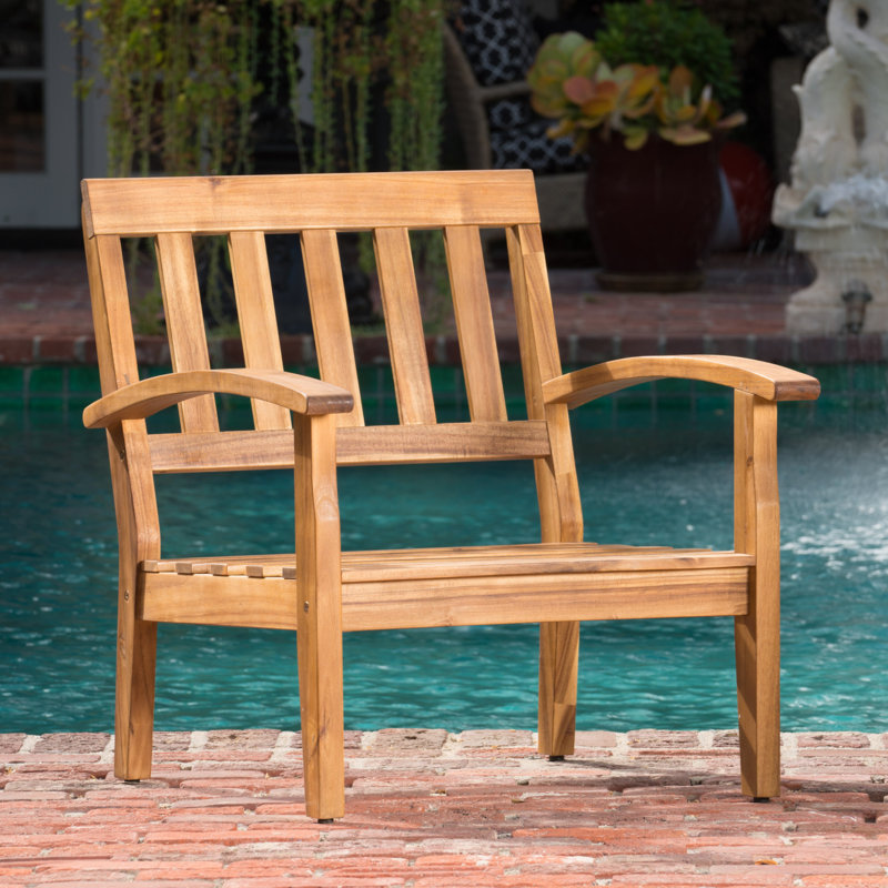 Comfortable Patio Lounge Chairs, Acacia Wood Design For Outdoor Bliss