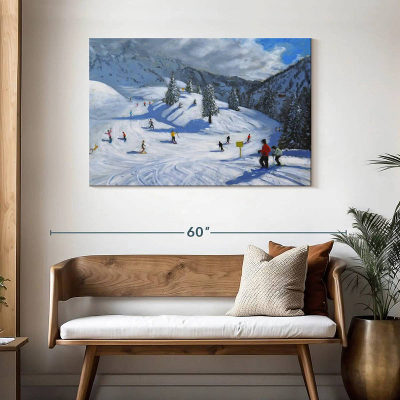 Sireci skiant à Kitzbuhel, H 30 po x l 45 po