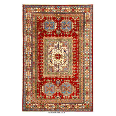 Kazak Hand Woven Wool Area Rug