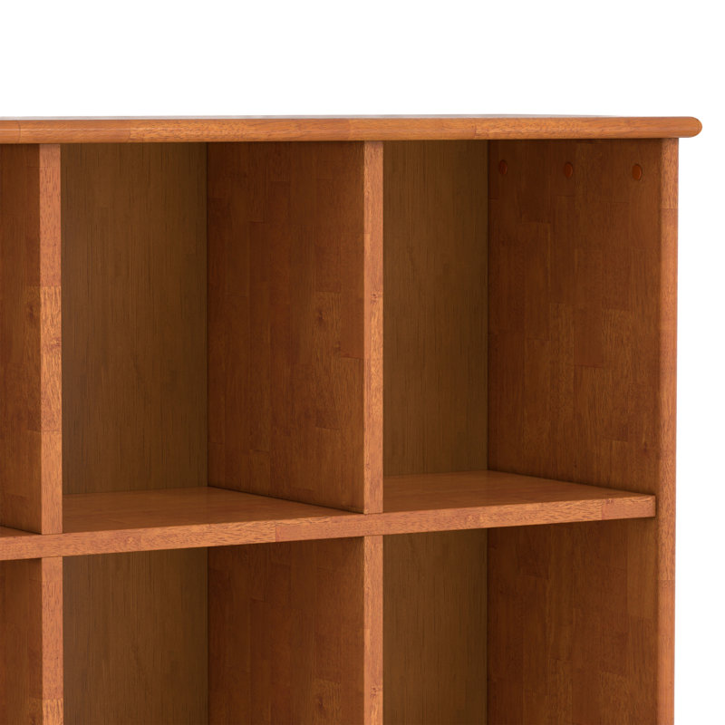 Console de rangement en bois massif de 57 po avec 8 cubes Draper