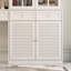 Bibliothèque Paolina H 78,7 "x l 63" avec portes et tiroirs en verre