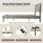 Queen Size Platform Bed Frame with Headboard & Footboard, Central Metal Legs, 12 Solid Wood Strong Slatted Base, Noise-Free & Anti-Slip, No Box Spring Needed, Weathered Gray Oak Finish-1326399343-1326399346