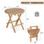 Ensemble de chaises 3 pièces Adirondack en teck avec table d'appoint pliante-997917338