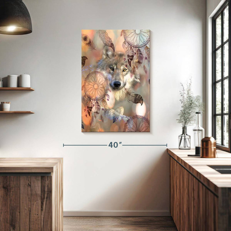 Brampt The Dream Wolf, 39" H x 26" W