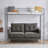 Gray Full Loft Bed With Stairs Metal Single Loft Bunk Bed With Safety Guard Rails And 2 Side Ladder-1691696608