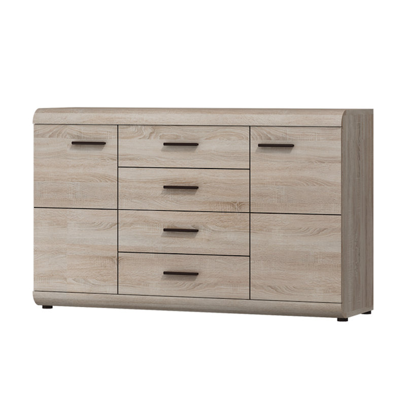 Beneduce 4 Drawer Sideboard, Light Oak