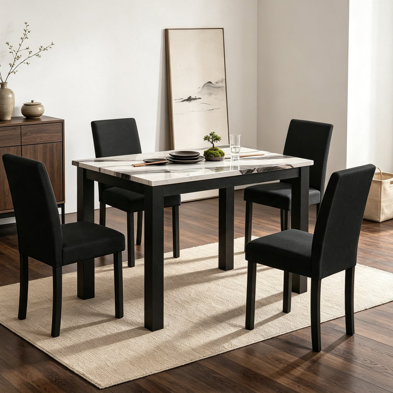 Chaises rembourrées moelleuses 5 pièces