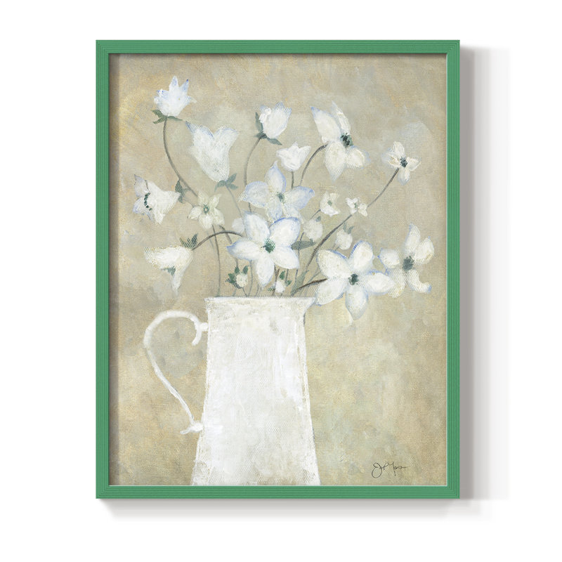 Delicate Bouquet II, reproduction encadrée - bois massif, 30" H x 24" W, Vert