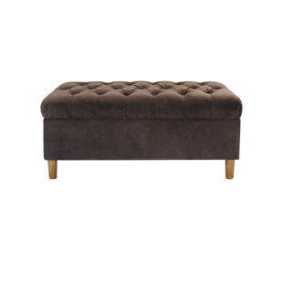 Banc de rangement à couvercle rabattable rembourré
