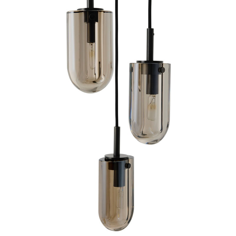 Javier Multi-Port Chandelier, Smoke, English Bronze, 5 Lights