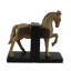 HORSE BOOKENDS 24cm Carved Wood Effect