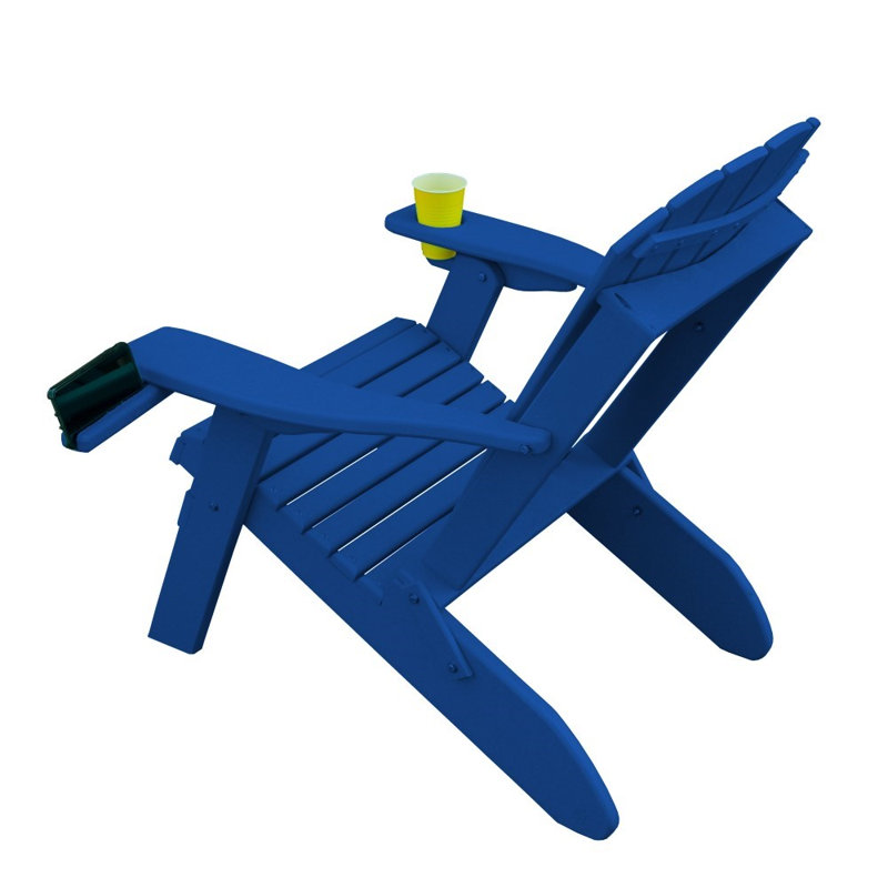 Dermando Foldable Outdoor Adirondack Chair, Blue