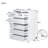 Six drawer side table-Multi Storage Function: White color cabinet with 6 drawers Simple design-12974969
