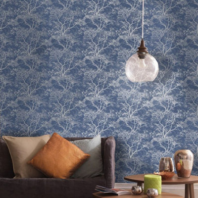 George 10.05m x 53cm Textured Metallic Finish Wallpaper Roll