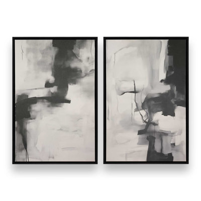 Ensemble de 2 toiles tendues monochromes Whisper