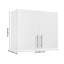 Armoire de buanderie murale blanche avec tablette réglable, armoire de rangement à 2 portes pour salle de bain et cuisine
