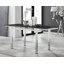 Tierra Modern Glass & Metal Extendable Dining Table Set & 6 Luxury Upholstered Velvet Dining Chairs-2120518725-2120518724