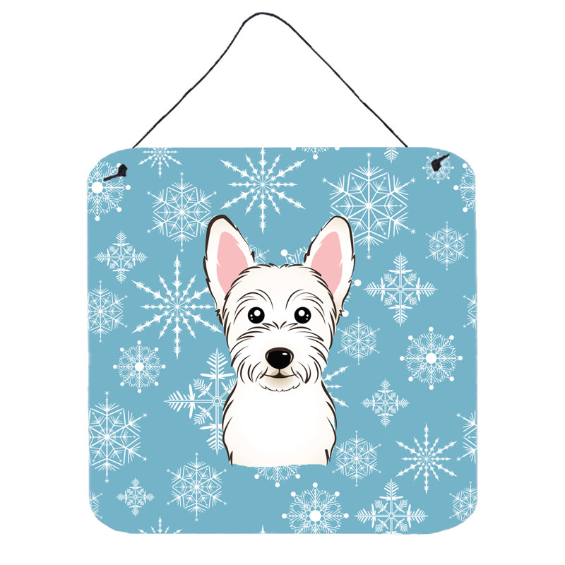 Flocon d’art, impression sur plaque, Westie