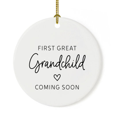 First Great Grandchild Coming Soon Ornament Ceramic Christmas Keepsake 20XX