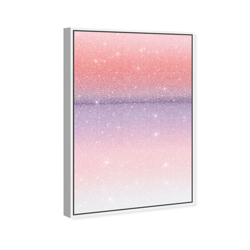 Peach Coastline II Print by Oliver Gal, 55"H x 37"W, White Floater Frame