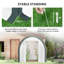 Outsunny 3 x 2(m) Walk-in Polytunnel Greenhouse, Upgraded Structure White