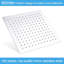 Pommeau de douche effet pluie de 10 pouces - Acier inoxydable, douche confortable, fixation murale en acier.