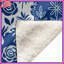 Couvertures à motif floral bleu et blanc-127457546