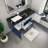 Castin 60" Wall-Mounted Single Left Sink Bathroom Vanity Set-976019375