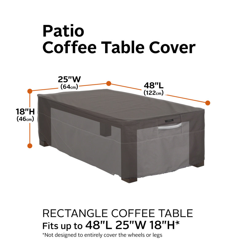 Housse pour table de patio résistante à l'eau Khalil avec garantie de 2 ans