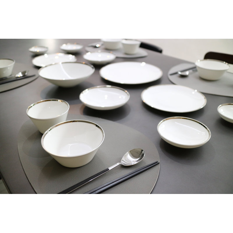 Platinum Edge Bone China Dining Bowl