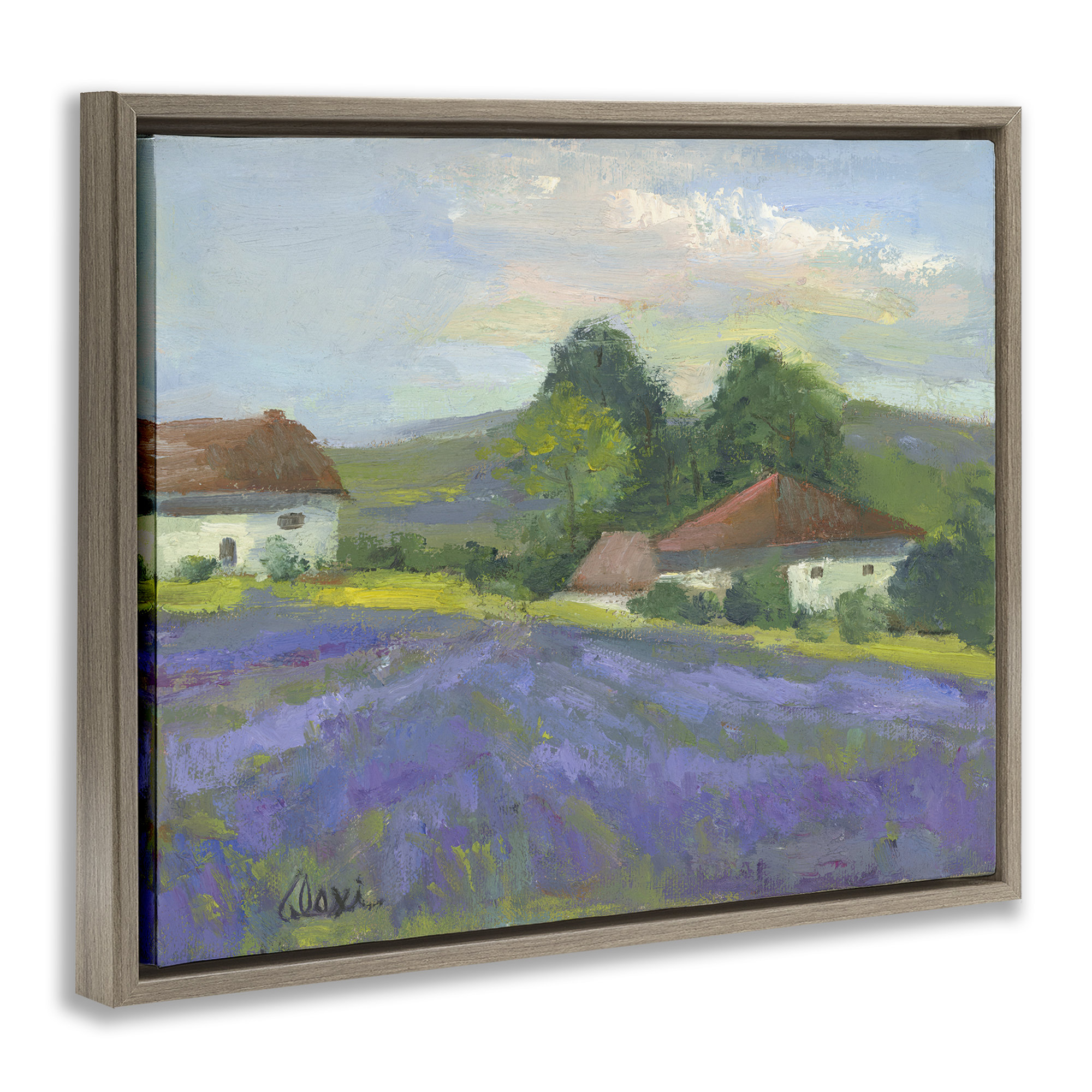 Lark Manor™ Lovely Lavender Farmland Framed Floater Canvas Wall Art By ...