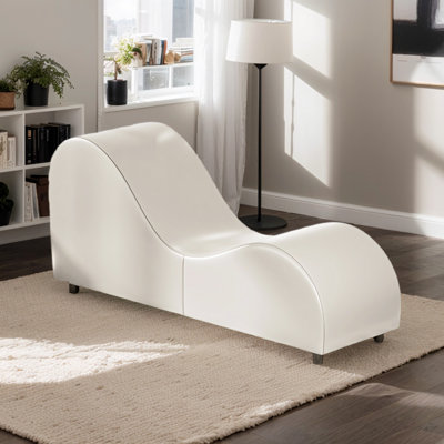 Ebern Designs Velvet Yoga Chair, Modern Curved Yoga Chaise Lounge Chairs For Adults Exercise, Adult Yoga Chaise Indoors For Relaxation, Small Chaise L by Ebern Designs