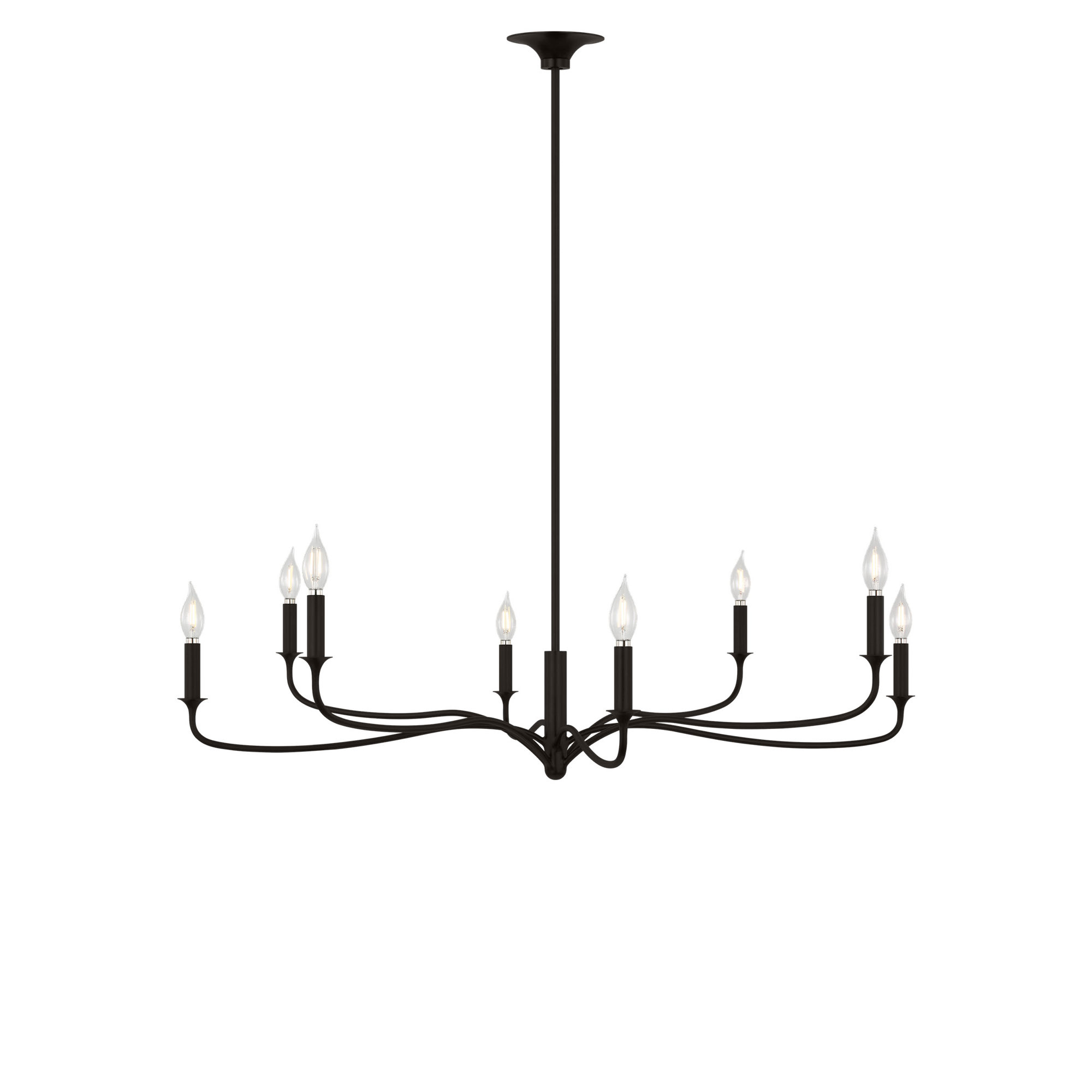 Wetherell Chandelier, Aged Iron, 63" H x 42" W  x 42" D, 8