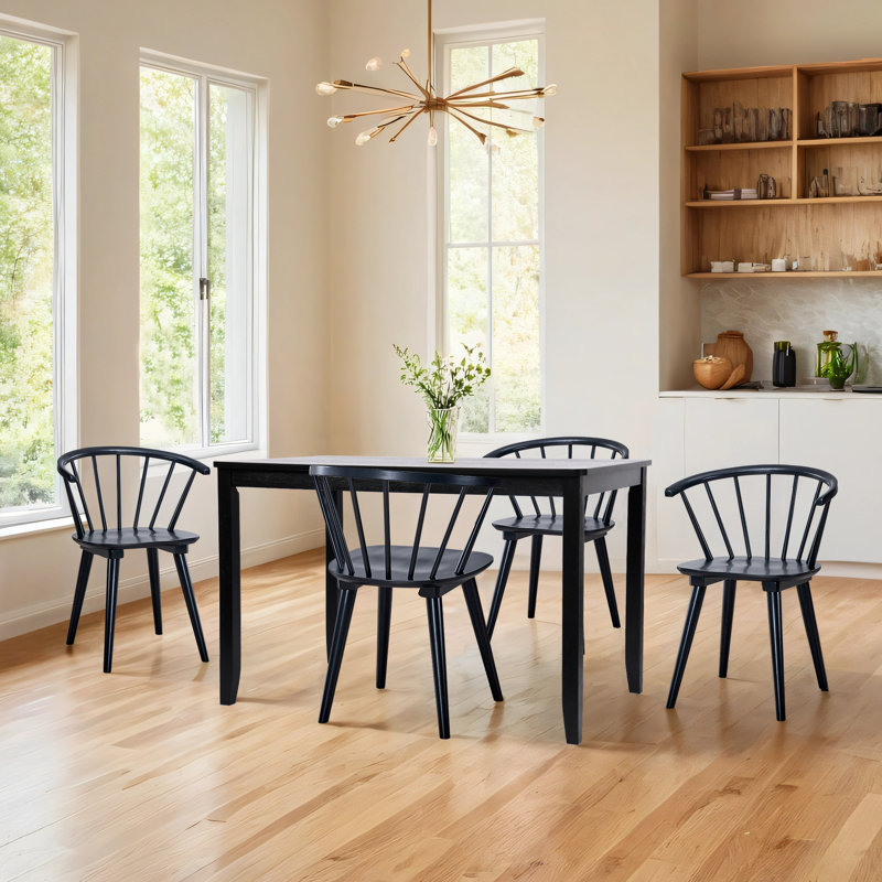 Ensemble repas Majidah, 5 pièces: table, 4 chaises