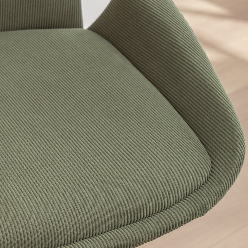 Swivel Upholstered Counter Stool, Green, Bar Stool (76.2cm Seat Height)