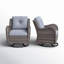 Chaise longue d'extérieur pivotante en osier de qualité supérieure Linkwood, coussins inclus-804958423