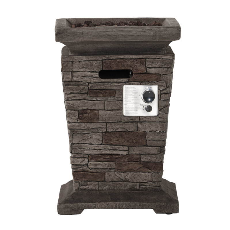 Eddie Tapered Stone Propane Fire Column