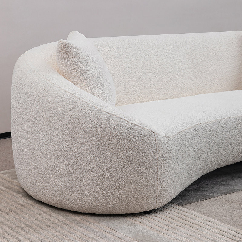 Canapé minimaliste incurvé pour divers espaces, ultra-confortable et élégant