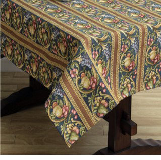 Hazel Vintage Harvest Tablecloth, Antique Blue