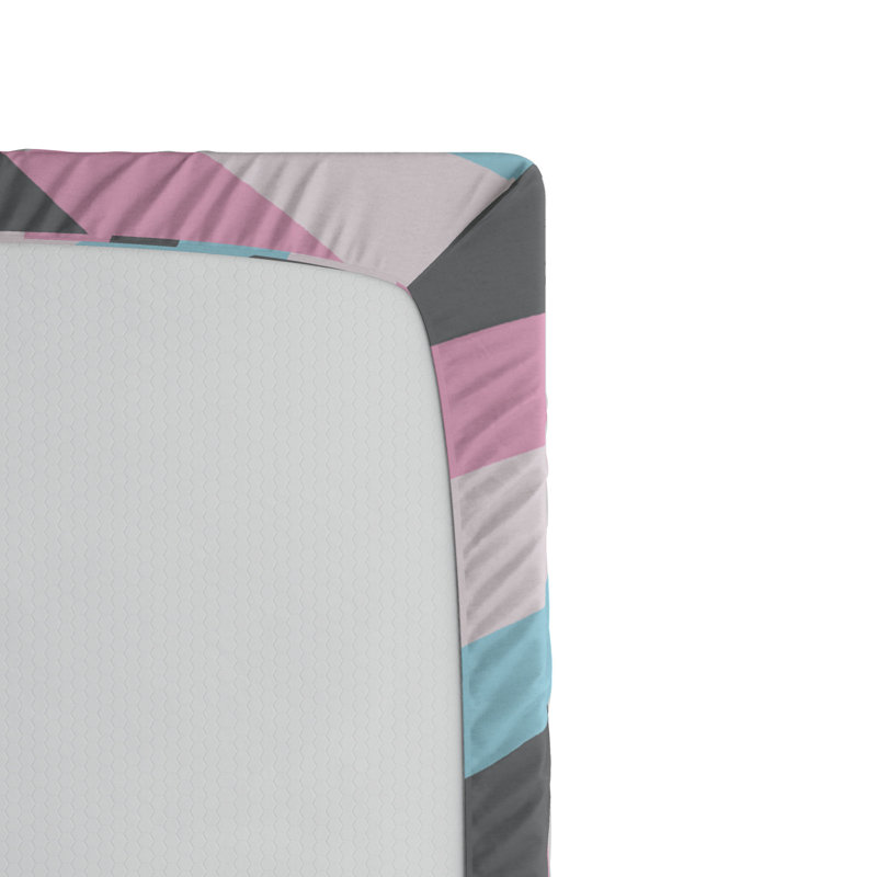Microfiber Abstract Fitted Sheet, Queen Fitted Sheet