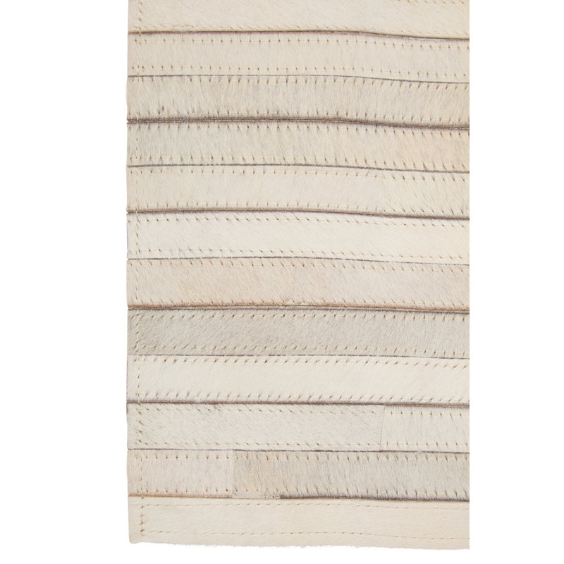 Geometric Leather Hand Tufted 170cm X 120cm Area Rug