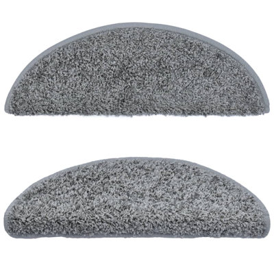 Carpet Stair Treads Grey 65x21x4 cm