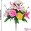 Bouquet de fleurs artificielles en soie 12 tiges