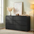 Ensemble de chambre à coucher 4 pièces 4 pièces, commode double à 6 tiroirs l 47,24 po et commode à 5 tiroirs l 29,5 po