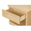 Table de chevet contemporaine en pin naturel avec tiroir et tablette de rangement ouverte - Table de chevet en bois pour chambre à coucher | Idée de cadeau