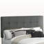 Grand lit transitionnel gris Carissa de H 45,58 po x l 64,06 po x L 85,12 po Carissa