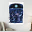 Moonlit Ocean Mermaids Dreamy Ethereal Serene Fish Ocean Landscape Wall Art Print 1 Piece Wrapped Canvas Wall Art-1231556113