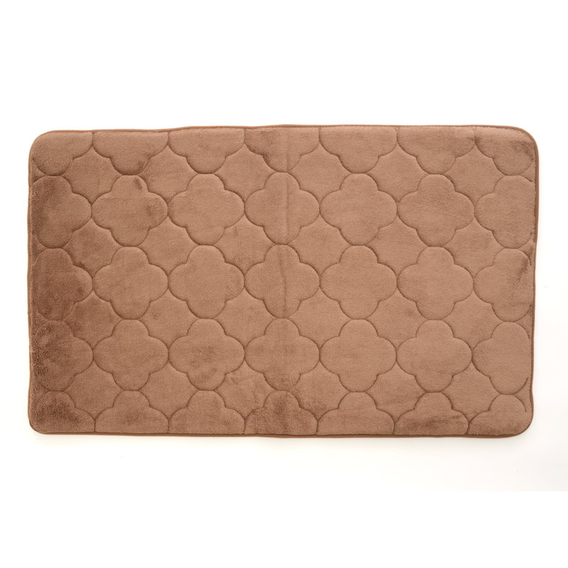 Tapis pour salle de bain Deleo, Fumée de bois, l 21 po x L 34 po
