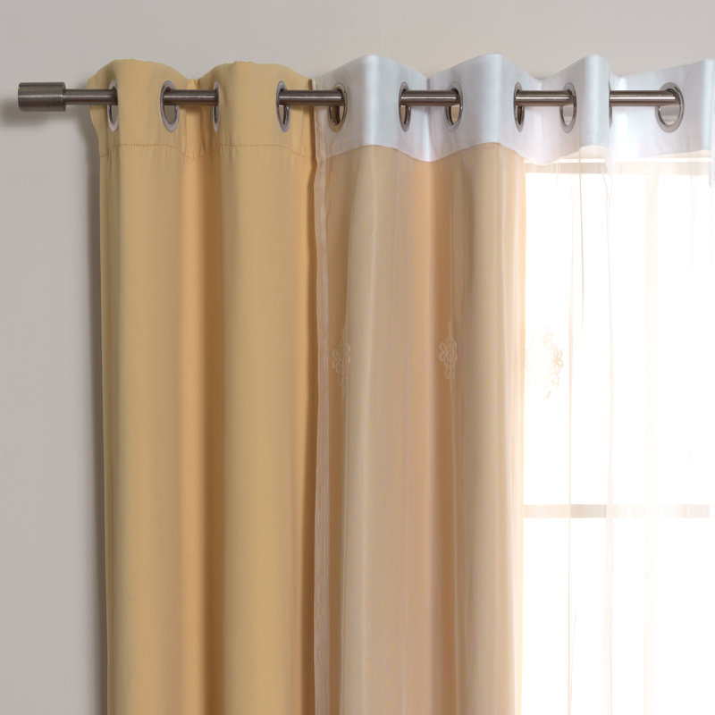 Salomon Blackout Curtain, 52" W x 96" L, Sunlight