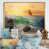 Toile avec cadre flottant or